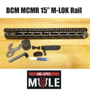 BCM MCMR M-LOK Free Float AR15 Handguard, 15", Anodized Black